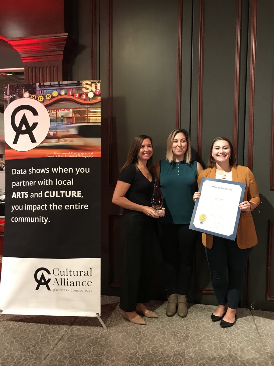 Congratulations to the #VCA and #BankStreetHroup for their amazing in awards  at this morning’s “Business Supprts the Arts” ceremony by their Cultura am Alliance of Western Connecticut. I’m