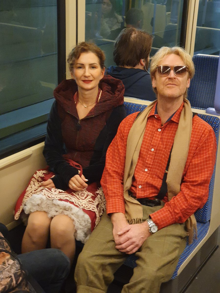 PredatarHQ's tweet photo. Suitable attire for Oktoberfest Stuttgart? An Englishman in Germany, can you tell? #predatar @RickNorgles @loydell1 https://t.co/ZF3AHyBYRz