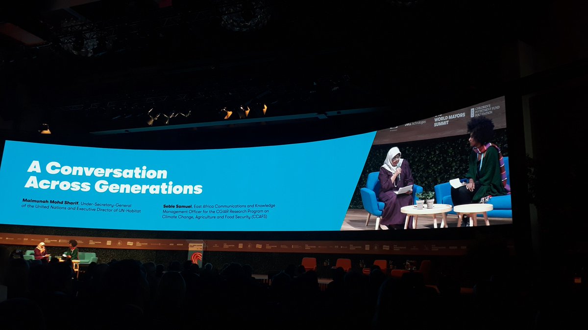 Inspiring speech by <a href="/SebleSamuel/">seble samuel</a>: "Dream bigger and look beyond your own terms" ; "being a climate activist is not a choice, but a survival action". From the <a href="/c40cities/">C40 Cities</a> #thefuturewewant Summit. #wateradaptation