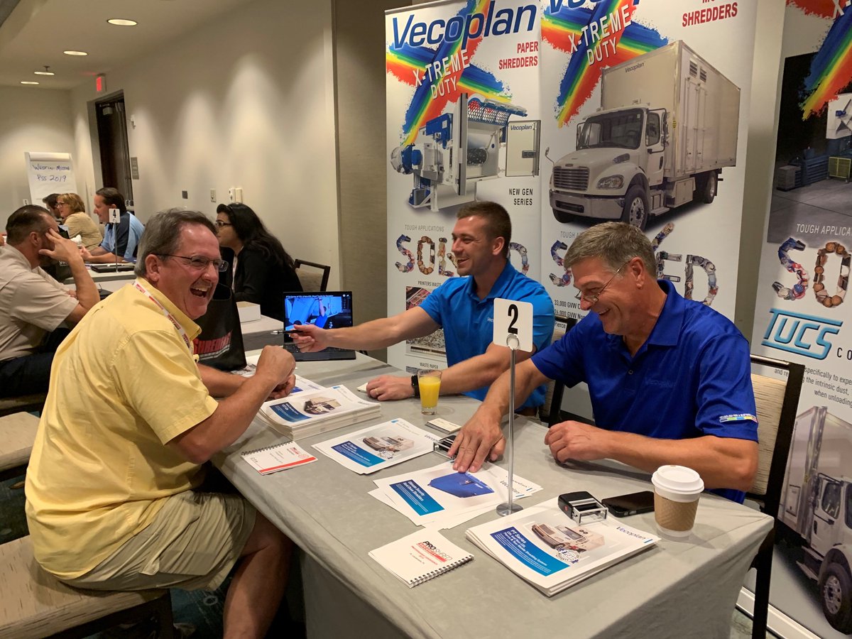 Vecoplan's shred truck experts Luke James and Rick Burks are at the ProShred conference at The Westin Fort Lauderdale Beach Resort in Fort Lauderdale, FL. They are showing attendees our new PT24 series shred truck video: youtu.be/qkeSfmJOoCk