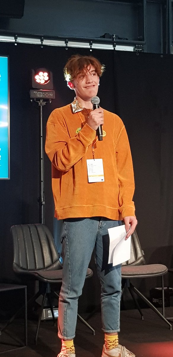 Ttall's tweet photo. Our @DianaAward @AntiBullyingPro Ambassador Jude takes to the stage at the #SELMA #HackHateConf in Brussels sharing about his involvement in driving change around online hate! https://t.co/dQX6fkDsHQ