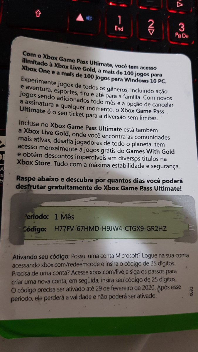 Rafael Gerardo on X: 1 mês de Xbox Game Pass Ultimate para quem não estava  na #BGS2019 e na #XboxFanfest! Quem resgatar avisa nos comentários que  depois tem mais!  / X