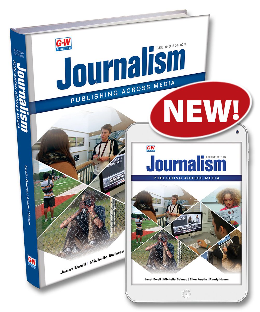 Congratulations to the author team of Janet Ewell, <a href="/michellebalmeo/">Michelle Balmeo</a>, Ellen Austin, and Randy Hamm on the release of the 2021 Journalism: Publishing Across Media text, which explains core journalism concepts to high school students. Take a look: g-w.com/journalism-2021