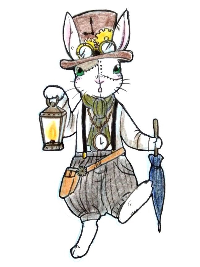Rui Magictheater בטוויטר ハロウィンの時計ウサギ オリジナルイラスト うさぎイラスト ウサギイラスト 一日一絵 1日1絵 不思議の国のアリス 時計ウサギ