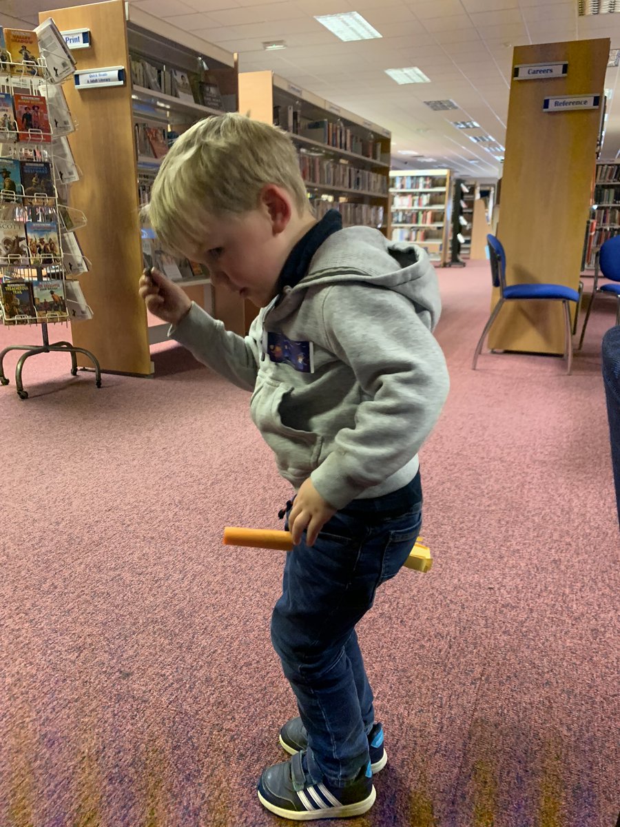 AilsaKerr's tweet image. We went to the room on the broom event at Forfar library this afternoon. Cameron loved the story and getting to make his own broomstick, I’ve been pretending to be the witch and he’s been the frog ever since 😂🤦🏼‍♀️🧙🏽‍♀️🐸 #roomonthebroom #forfarlibrary