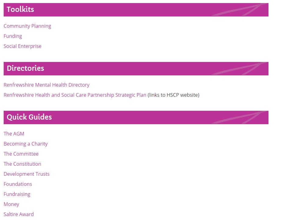 EngageNews1's tweet image. Looking for a bit of information on policies or guides to running your charity? We have lots of Tool Kits and Quick Guides available on our website for you to download - engagerenfrewshire.com/tools-help-you…