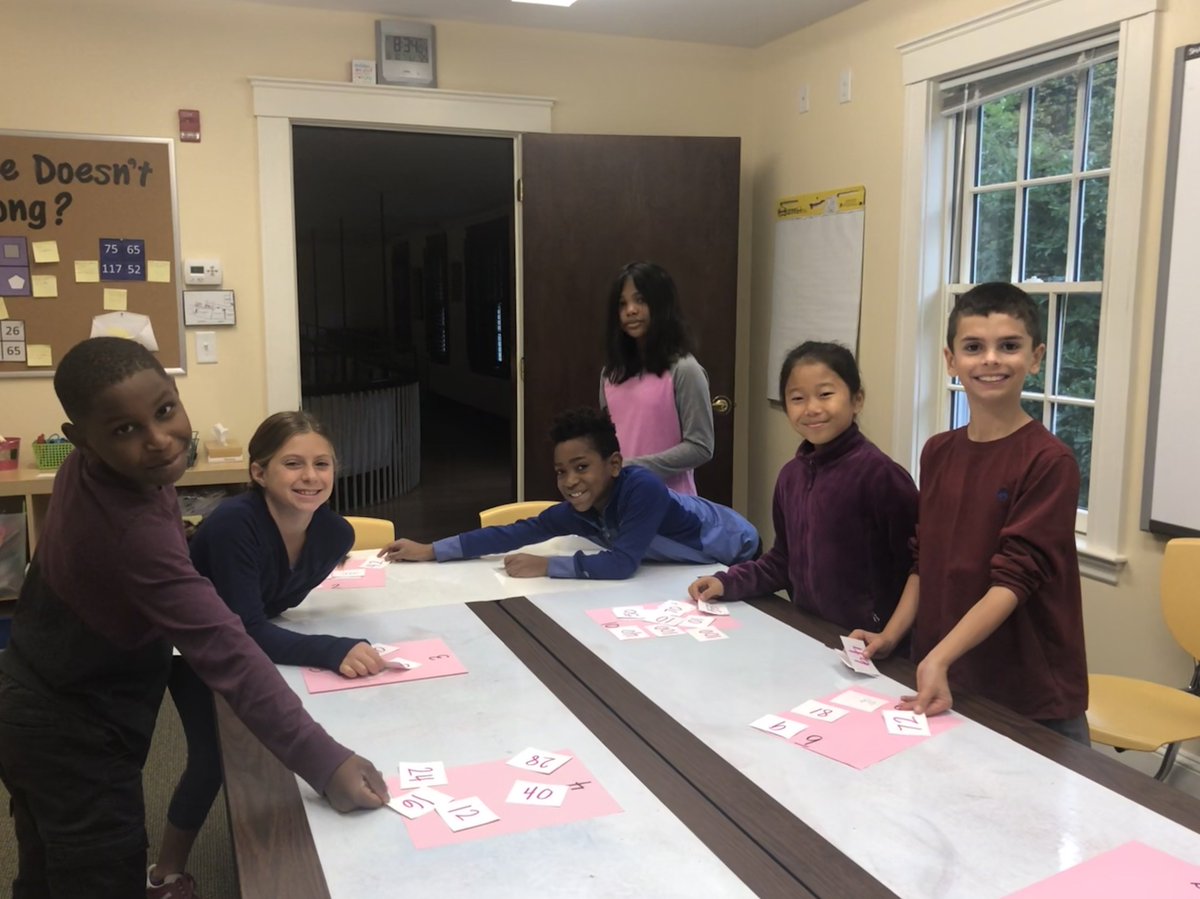 Tenacre fourth-graders sorted multiples to help identify divisibility rules. #singaporemath #tenacreschool