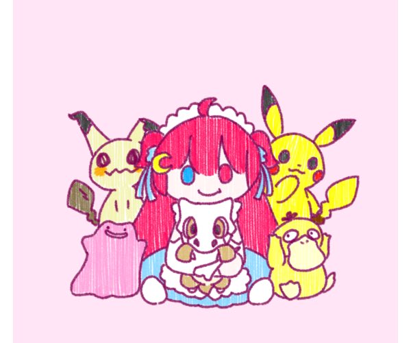 ポケモン「ロアちゃんとポケモン
#ロアート 」|ヤマクローのイラスト