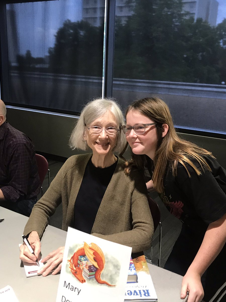emm_1980's tweet photo. @SpartaMiddle students meeting some of their favorite authors today! #rolandsmith #marydowninghahn https://t.co/ns3Ffo3tUa