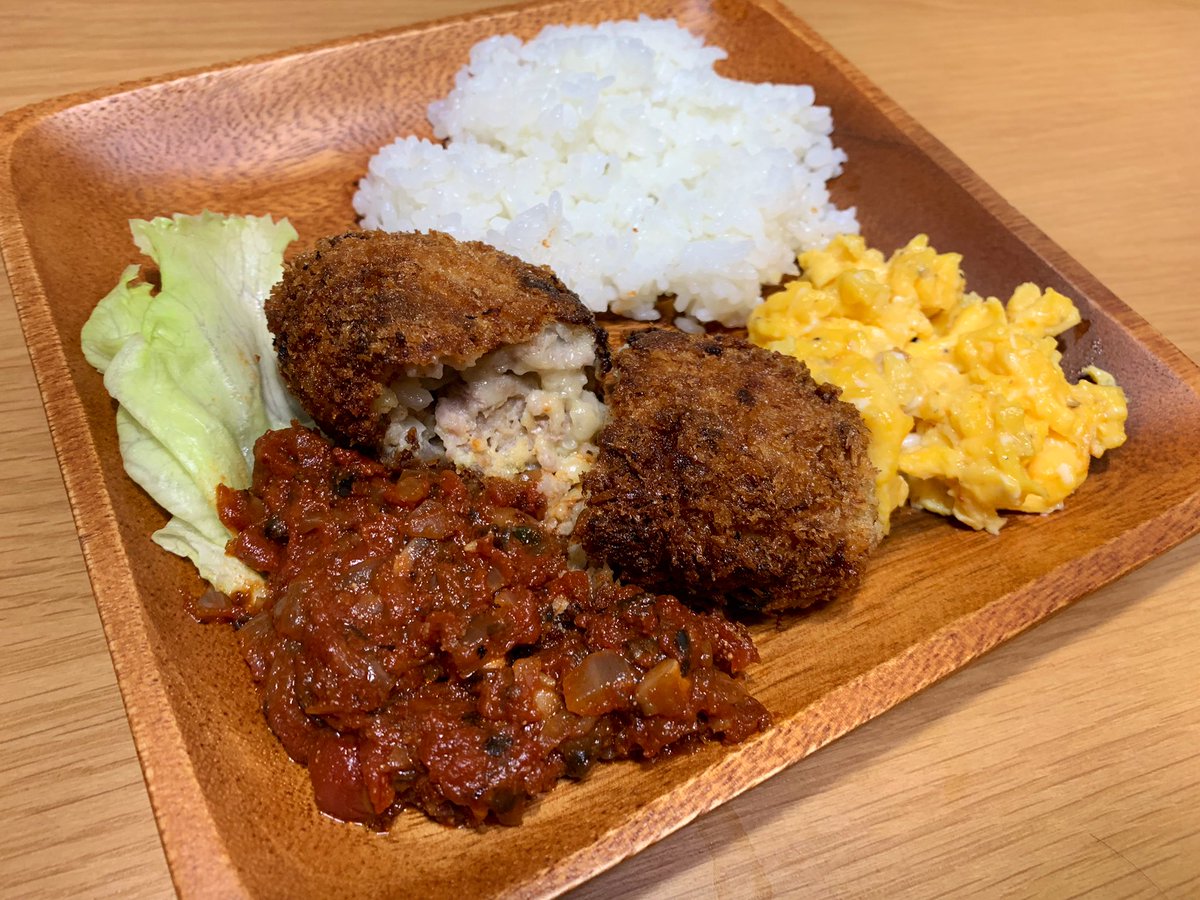 かいくん ﾟ ﾟ またフランス料理 ひき肉のポジャルスキー風 メンチカツ ではなく とてもおいしかった