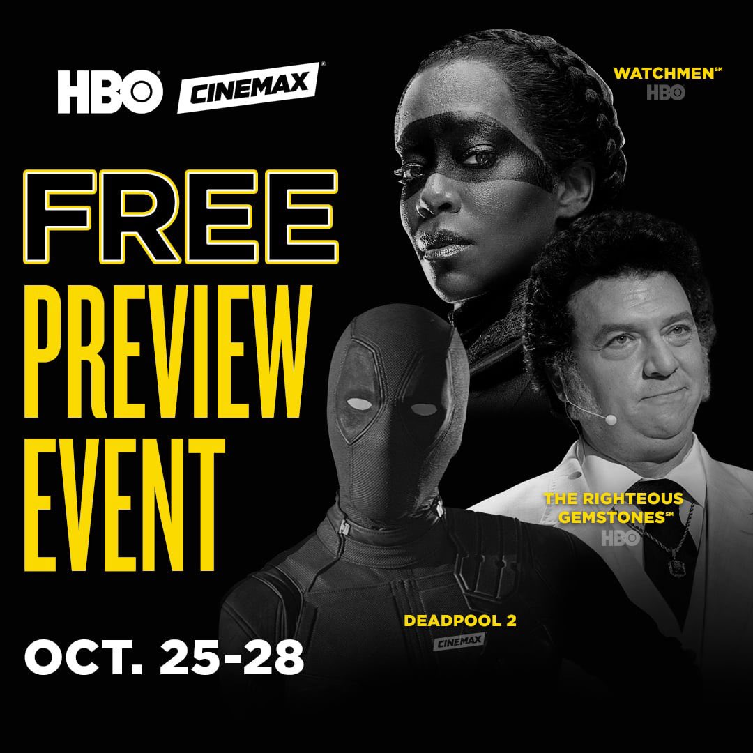 Beginning Friday, October 25th for our Nemont Vision customers...🎬 #freepreview #HBO #Cinemax