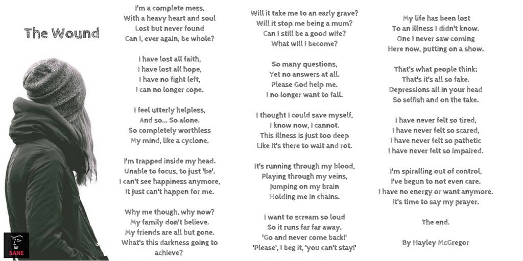 My poem about the darkest of my days when I thought I was all alone. 😓 I wasn't. We aren't. You aren't. I promise. #depression has a way of making you feel utterly worthless &amp; #anxiety tells you it's all too scary?! They are B0TH lying! 💗  #ItsOkNotToBeOk
#WorldMentalHealthDay