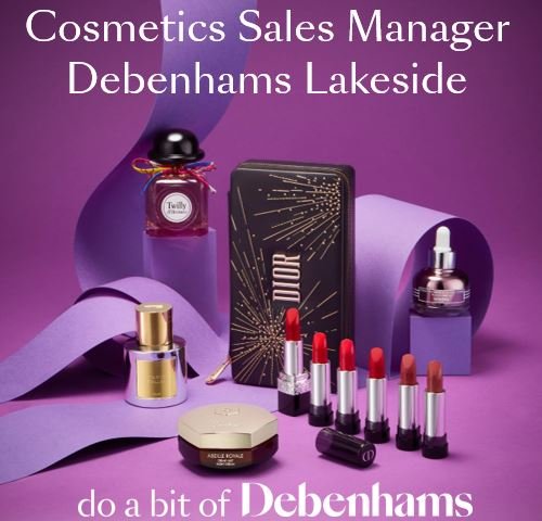 Join our Lakeside team as a Sales Manager on Cosmetics! If you’re a beauty lover and are motivated by leading and inspiring a team in a fast paced environment, then take a look at the opportunity today: bit.ly/2p8mbuh  #doabitofdebenhams #doabitofbeauty