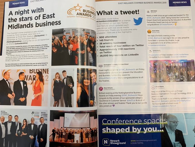 So proud to feature in the <a href="/EMCBizNetwork/">Business Network</a> magazine. 
A huge thank you to our sponsors who supported the awards, and an even bigger congratulations to all of our awards winners. Hope you all enjoy the read! #chambercelebration
