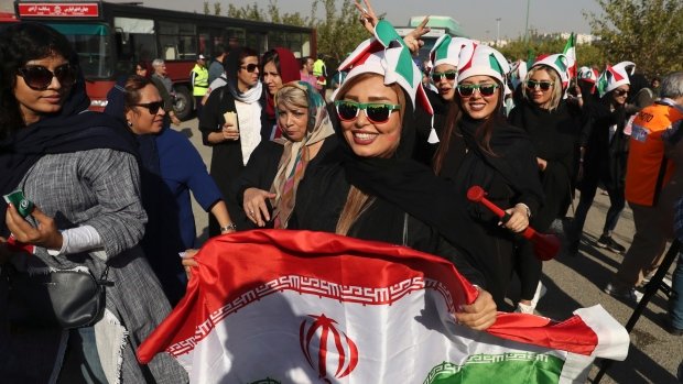 Iran women freely at FIFA soccer match, first time in decades. MORE: tsn.ca/1.1379225