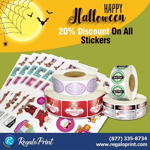 jassicaamiller's tweet photo. 20% #Halloween Discount On All #Stickers by @RegaloPrint
Visit it here https://t.co/FZMJIZIgtz
#cheapstickers #Cheapsticker #Customcheapstickers #Customcheapsticker #Stickerprintingcheap #Cheapprintingservice #Printingservicecheap #Sticker #printing
#ThursdayThoughts https://t.co/zVUf3tYtAT