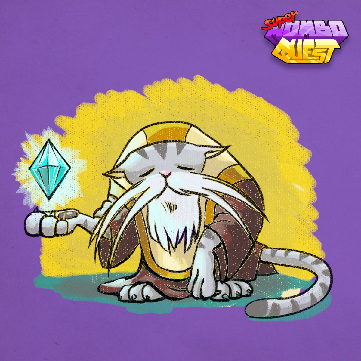 Another piece of concept art from the game, but this time it's Tomé, a wise old cat who serves as a more serious conterpart to our MAD hero.

#gameart #gaming #indiegamedev #gamer