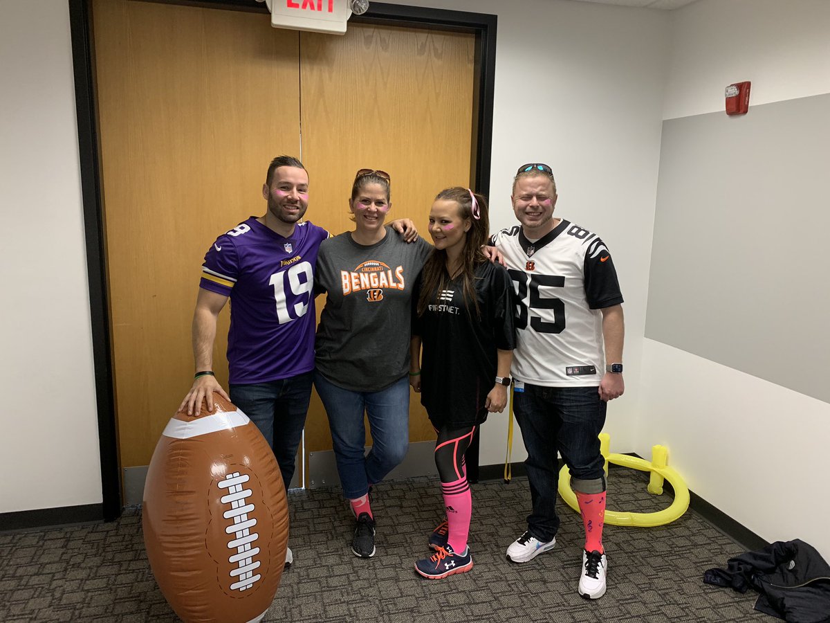 We’re ready for a little football frenzy!!  Wearing pink socks in support of breast cancer awareness month!  #OHPACSW2019 #EASTCSW2019 #CSW2019 #LifeAtATT #BreastCancerAwarenessMonth2019