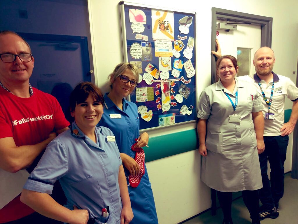 RCHTFallsand3Ds's tweet photo. Finished today’s walkabouts! Loved the #fallsprevention boards from Lowen, CIU and Roskear! #redsocks #bloodpressure #FallFreeatRCHT https://t.co/Aff6TFfmjj
