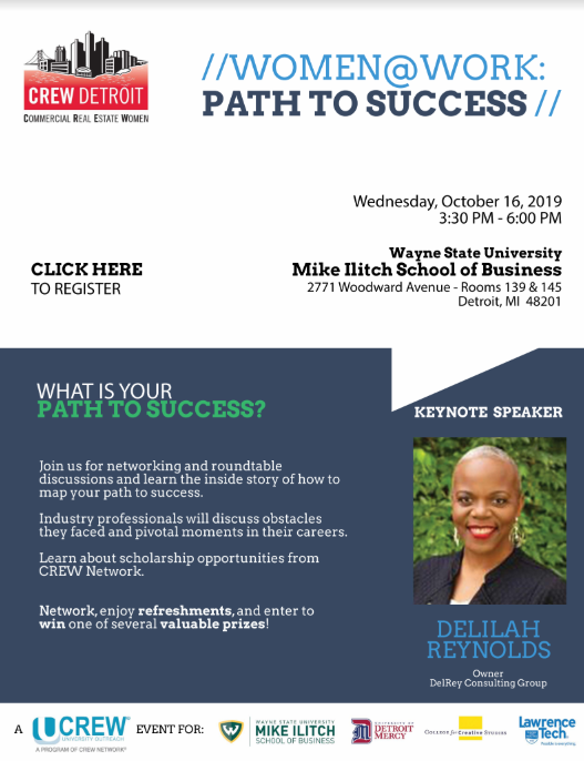 LTUOCS's tweet photo. Do you know how to navigate your path to success?

Join CREW Detroit for networking and roundtable discussions on Wednesday, Oct. 16 from 3:30-6PM! The event is located on Wayne State University's campus at 2771 Woodward, rooms 139/145.

Register at https://t.co/hQOALMo3VC! https://t.co/OvKgpn9Jso