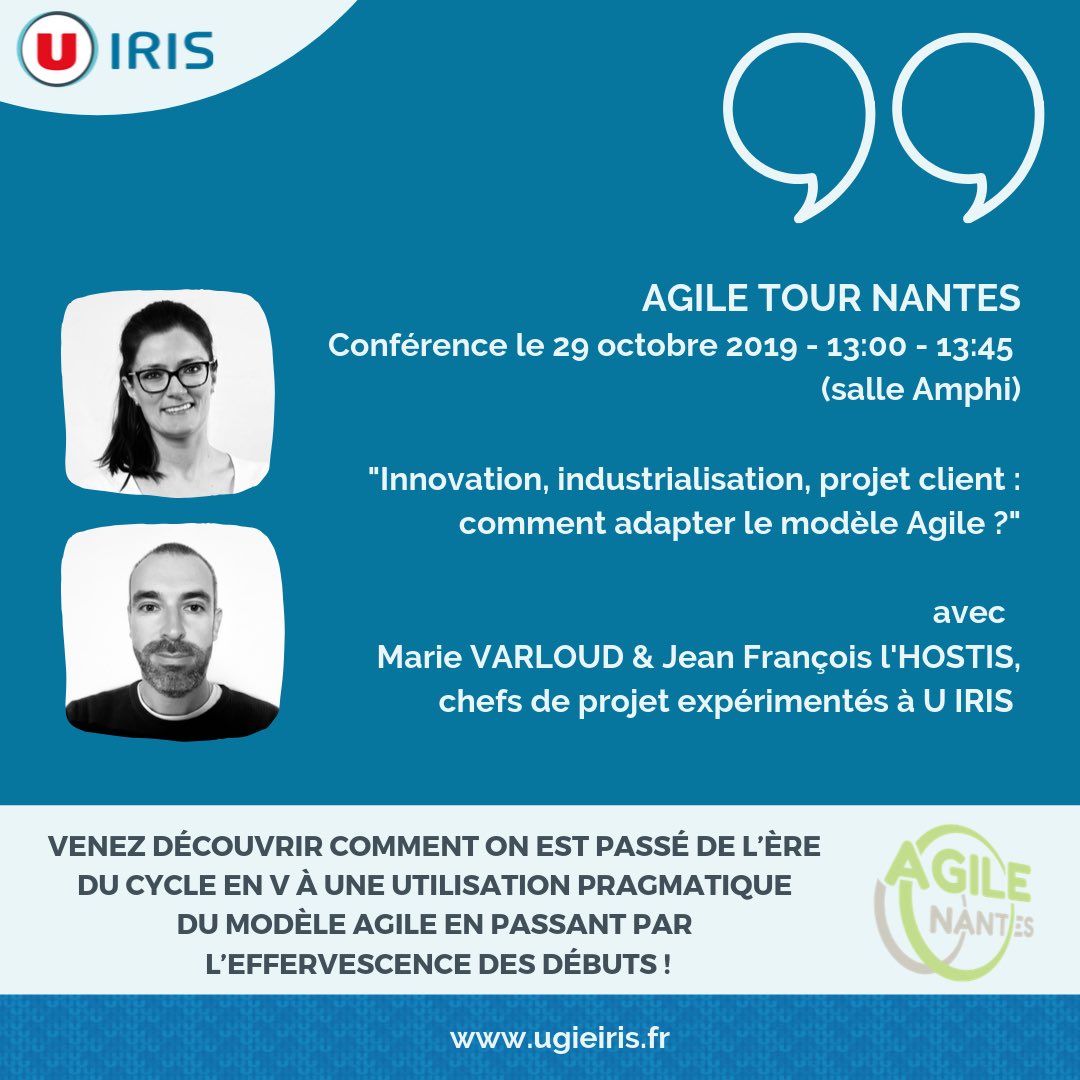 Rdv @agilenantes le 29 octobre prochain. Agilité ? Théorie vs pratique ? Découvrez comment l’agilité vit dans les entreprises et comment le modèle agile est appliqué ? #conference #agiletournantes