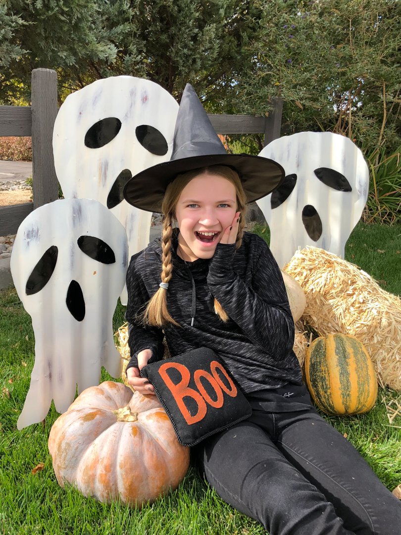 For Throwback Thursday we thought we'd recreate one of our favorite fall photo shoots featuring our Operations Manager's daughter who's now almost 13! #tbt #fall #autumnvibes #halloween #pumpkins #falldecor #mountainstyle #highcamphome