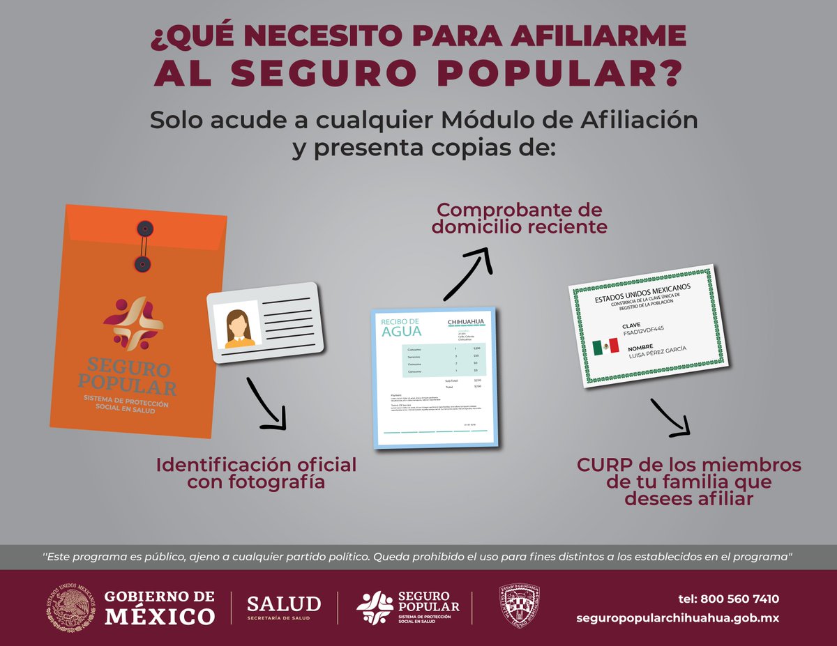 SeguroPopularC1's tweet photo. Con tu afiliación al #SeguroPopular puedes recibir atención, medicamentos e insumos médicos de manera gratuita. Acércate a cualquiera de nuestros Módulos de Afiliación y solicita tu póliza #SeguroPopularSeTransforma https://t.co/VUvojYSCqL