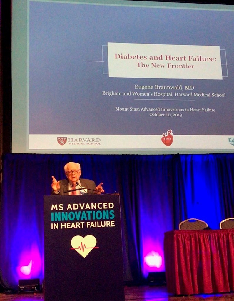 Thank you to our Keynote Speaker, Dr. Eugene Braunwald, MD, Distinguished Hersey Professor of Medicine, delivering his address on "Diabetes and Heart Failure: The New Frontier." #MSA2019