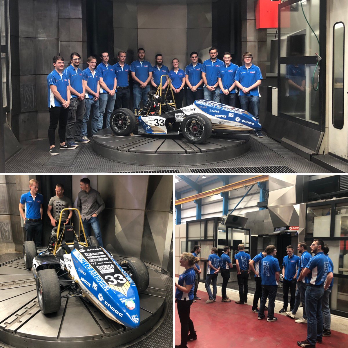 Today we hosted the <a href="/TAU_Racing/">TAU Racing</a> at <a href="/WhittakerEng/">Whittaker Group Ltd</a> the team came and met staff &amp; clients. The car looked great sitting in the chuck of our large Vertical Turning Lathe. We are proud to be a sponsor of this excellent team from <a href="/aberdeenuni/">University of Aberdeen</a>