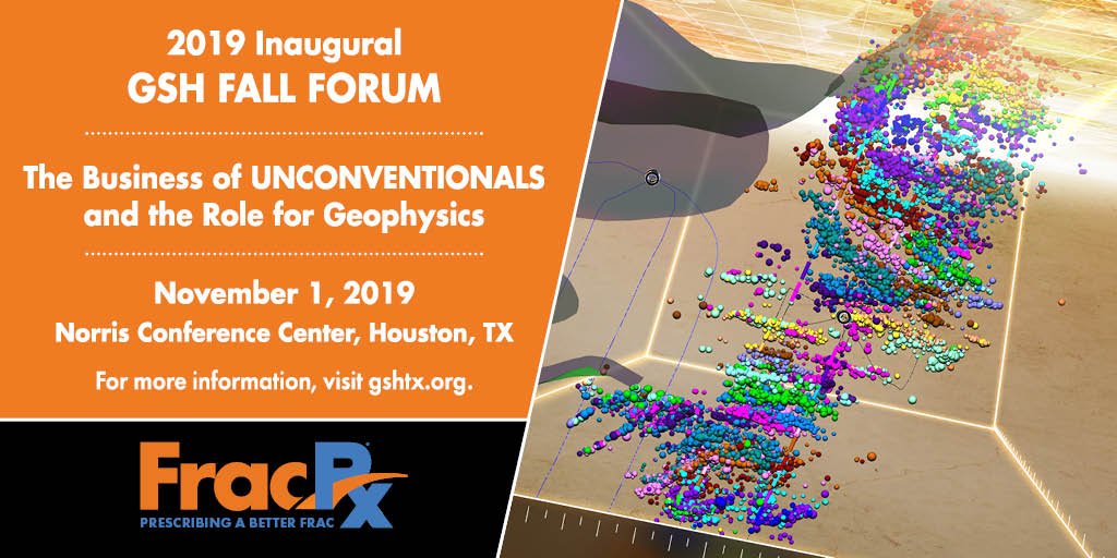 FracRx's tweet photo. GSH Forum on UNCONVENTIONALS—Nov 1, 8-5, Norris Center T&amp;C.  MicroSeismic CEO Peter Duncan will share his expertise in a panel discussing efficiency increases in drilling &amp; completions of laterals.  Details at https://t.co/P8iWgr9u6o. #fracrx #frac #fracing #microseismic #GSHTX https://t.co/Jg1wVrHWPb