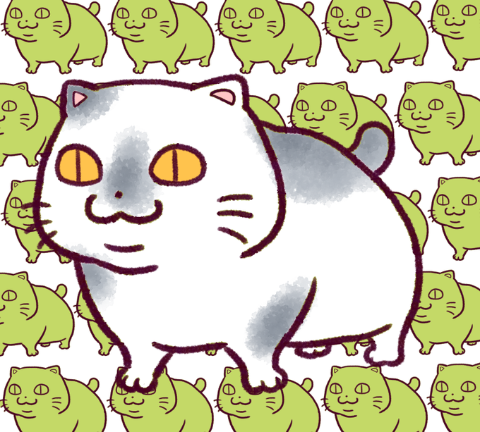 丸い猫のtwitterイラスト検索結果