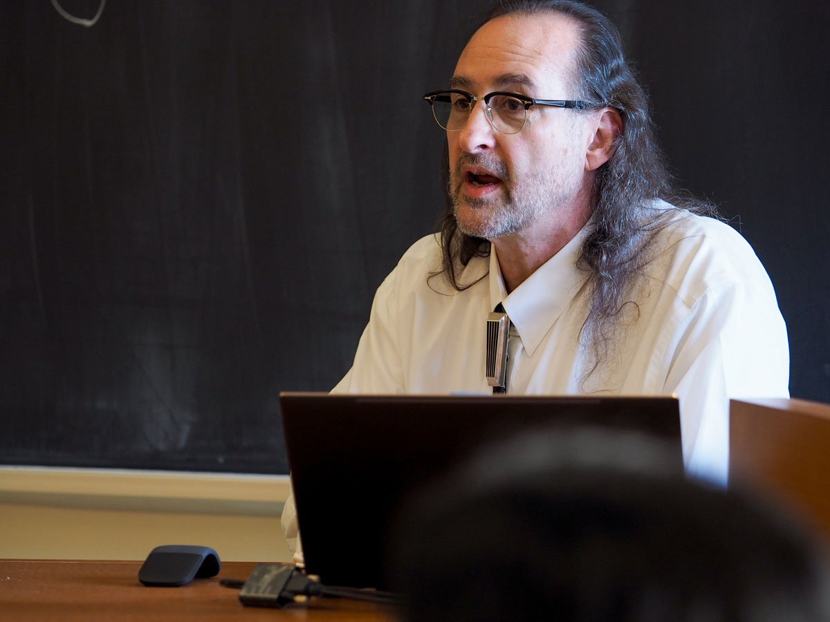QueensComputing's tweet photo. "Be mindful of what is lost in an innovation. Don't make things worse." - Dr. Eli Blevis. Special thanks to professor Blevis, our 1st PhD grad, from @IUSICE for his presentation today on Picturing HCI Design. https://t.co/fEg3DfYQV2 #HCI #Sustainability #QSC50 #queensu https://t.co/z7tIinypmR