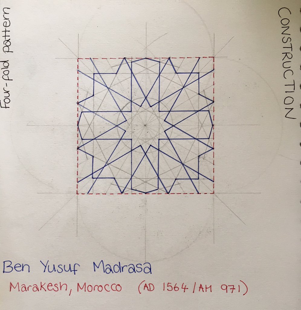 WebbMaths's tweet photo. @EricAuthor Fourth #islamicgeometrypattern for #inktober2019 #inktoberday10. #MathsArt #fourfoldpattern #octagons https://t.co/IqddgqCvj4