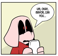 PembrokeWKorgi's tweet photo. What could Lider be talking to the mayor about? Only one way to find out, check out the newest installment of Da Pukas: https://t.co/kVgrsbV3hS #dapukas #pemmyart #webcomic #webcomics #comic #comics #lider #mayorkugar #kugar #bunny #rabbit #hare #dog #pooka #puka #cougar #furry https://t.co/j1bmKjI46Y