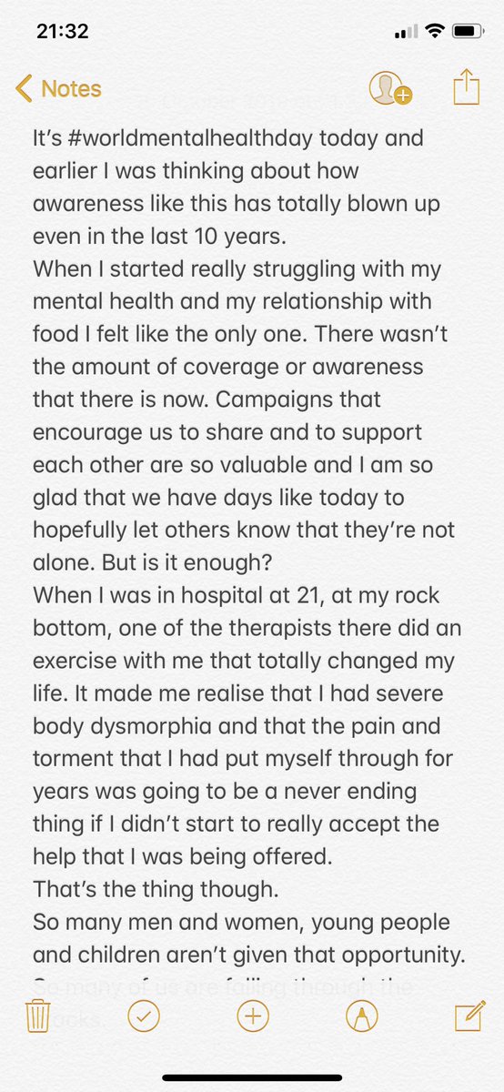 #itsoknottobeok #mentalhealthawareness #worldsmentalhealthawarenessday #letstalk #heads2gether #edawareness #bodydysmorphia #bulimiarecovery #addicitionrecovery #addicitionawareness  #analies #edrecovery #eatingdisorderawareness #suicideprevention #morethanjustahashtag