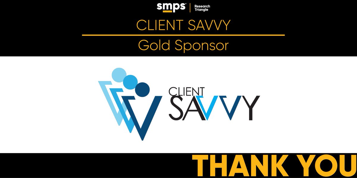 smpstriangle's tweet photo. Thank you to Client Savvy for your support of SMPS through your gold sponsorship!  https://t.co/wgtZDADWFK #sponsorship #thankful #marketing #smps #gold https://t.co/Oc4pVBjqkm