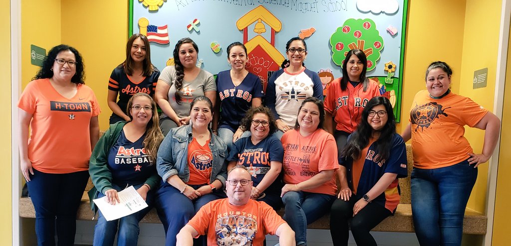 Leticia Martinez (@letym_02) on Twitter photo Our @JamesBerryES staff is ready for the <a href="/astros/">Houston Astros</a> to #TakeItBack !! @STFullmighter @TeamHISD <a href="/HISDSupe/">Mike Miles</a> <a href="/JulyElizondo/">Julia Elizondo</a> #OrangeOutHISD Our @JamesBerryES staff is ready for the <a href="/astros/">Houston Astros</a> to #TakeItBack !! @STFullmighter @TeamHISD <a href="/HISDSupe/">Mike Miles</a> <a href="/JulyElizondo/">Julia Elizondo</a> #OrangeOutHISD