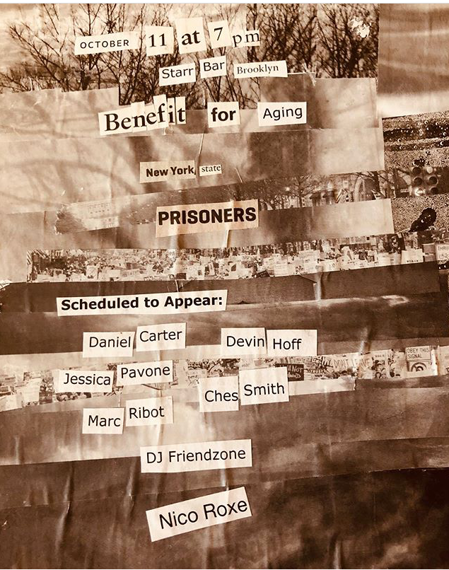 TheBaseBK's tweet photo. Tomorrow! A benefit for aging (and recently released) New York State political prisoners at @StarrBarBK, 214 Starr Street, with @DanielCarterNYC, @marcribotmusic, @jessicapavone #DevinHoff, @ChesSmith1, @iamnicoroxe, #DJFriendzone https://t.co/qVK7aRO8BD