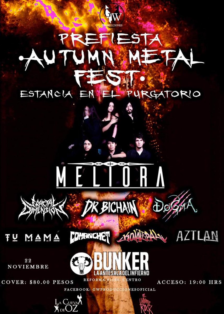 Nos vemos en San Luis Potosí estas dos fechas el 2 de noviembre y el 22 de noviembre!!! Que queen bien los detalles de cada cartel y las grandes bandas de cada show! Donde te vemos ? 🔥🙌🏼🔥
