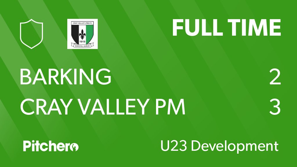 CrayValleyPM's tweet photo. FULL TIME: Barking 2 - 3 Cray Valley PM
#BARCRA #Pitchero
https://t.co/kSZbOY4sLs https://t.co/TzUkQPZG98