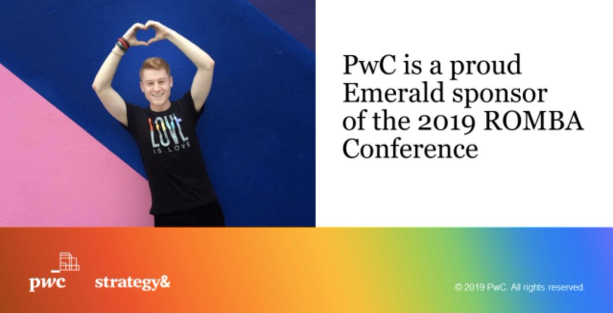 MarkSpratt's tweet photo. Looking forward to attending #ROMBA2019 - @PwCUS’s commitment to an inclusive culture empowers all of our people. See you in #Atlanta 🏳️🌈👍 #PwCProud #ShineAtPwC https://t.co/FvLvERZKOq