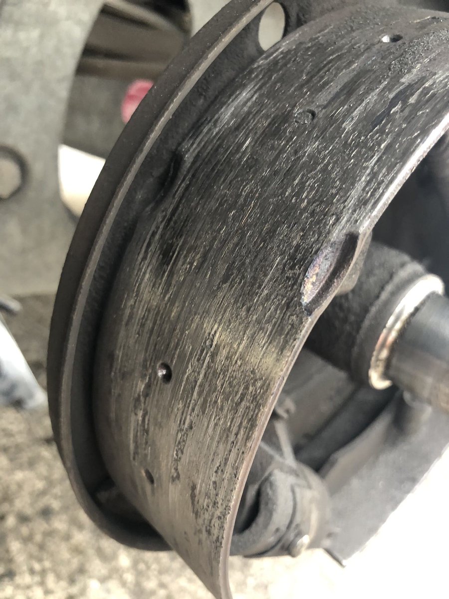 Bought 3 months ago from a dealer. One trip and the brakes were noisy. This is what we found. No brake linings on either side and both hubs fit for the bin. Please be careful who you buy your caravan from. If I’m doubt we can check it over for you first. #prepurchaseinspection