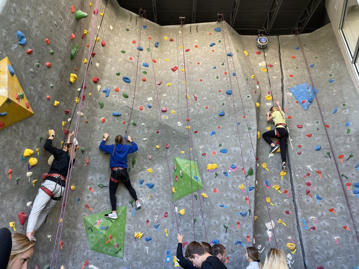 Thanks to <a href="/UNK_Rec/">UNK Campus Recreation</a> for letting our Kearney High PE class have some fun on the rock wall today. <a href="/Loofe33/">C.M. Loofe, Ed. D</a>
