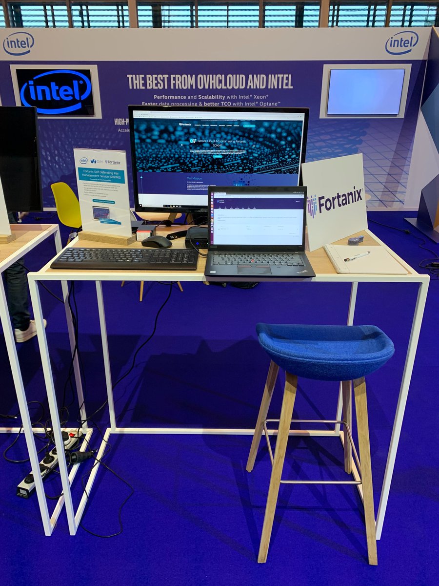 Wolfpack_Secure's tweet image. RT IntelSecurity "RT fortanix: Enclave Manager and SDKMS live demos running on the Intel booth at OVHcloud Summit 2019, Paris.
#intelSGX #sdkms #runtimeencryption #enclavemanager #confidentialcomputing https://t.co/fNxWOhLDiW"