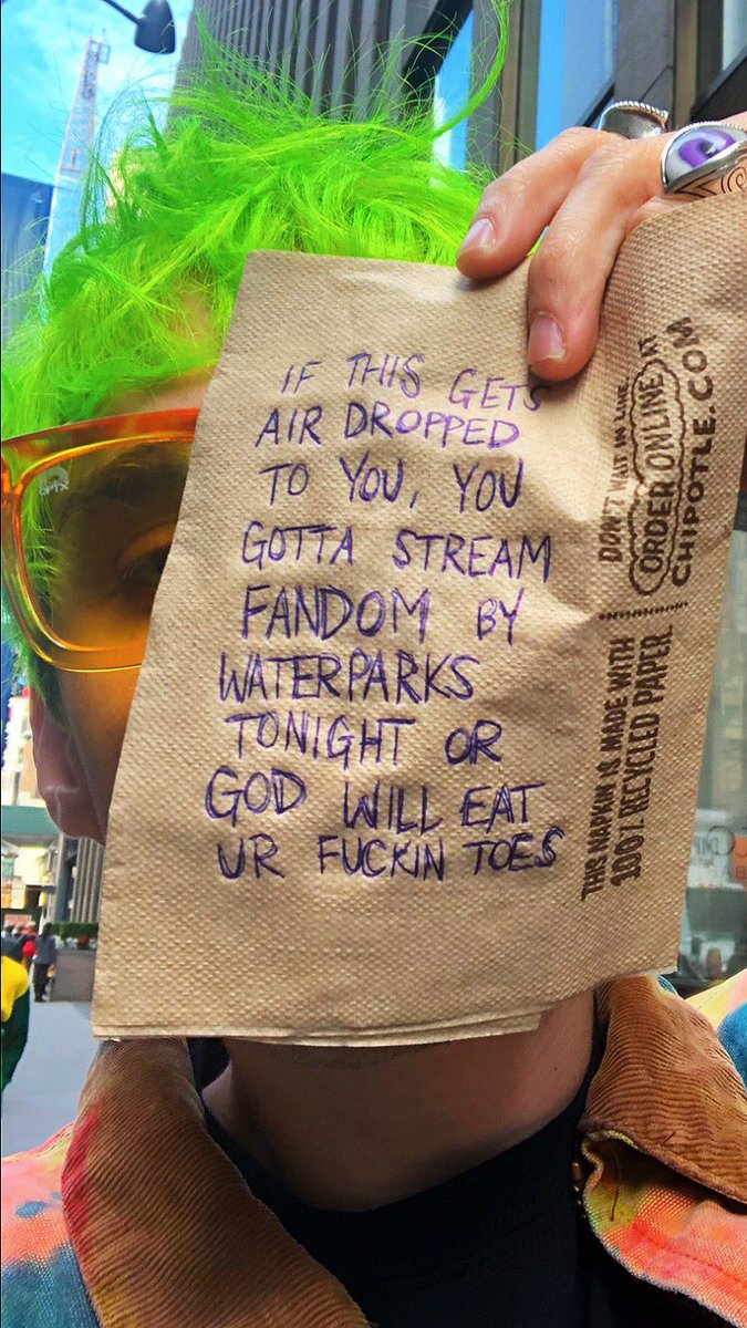 WATERPARKS (@waterparks) on Twitter photo 2019-10-17 21:25:59 AIRDROP THIS TO EVERYONE WHEREVER YOU ARE FOR THE NEXT WEEK #FANDOMLEAKED smarturl.it/WaterparksFAND… AIRDROP THIS TO EVERYONE WHEREVER YOU ARE FOR THE NEXT WEEK #FANDOMLEAKED smarturl.it/WaterparksFAND…