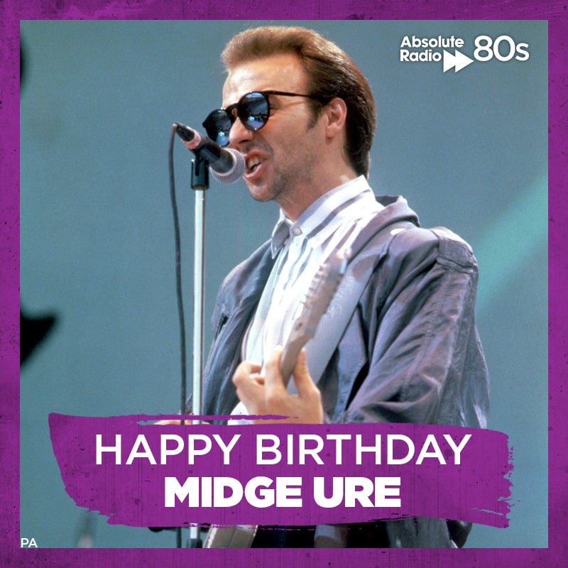 Absolute80s's tweet image. A huge happy 66th birthday to Ultravox frontman and Band Aid, Live Aid and Live 8 legend, Midge Ure. What a guy! 👏 #MidgeUre #80s #BandAid #LiveAid #Ultravox