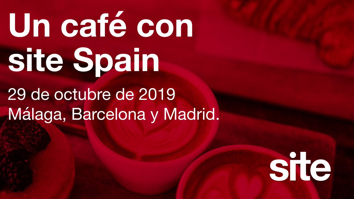 EL RETORNO DE LA INVERSIÓN EN FERIAS Y WORKSHOPS. sitespain.net/evento/un-cafe…
#SITESpain invita todos sus miembros y no miembros al 1º TRIPLE evento UN CAFÉ CON SITE SPAIN que se celebrará, a la vez en #MÁLAGA, #BARCELONA Y #MADRID 
#eventprofs #MICE #Eventos #networking #Negocios