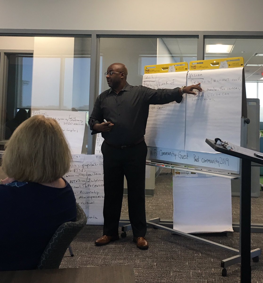 SC_Aging's tweet image. Our SCACAD group is in a workshop today, constructing our mission, vision and values with Charles Weathers from @weathersgroup. We’re looking forward to new and innovative ways of serving seniors.