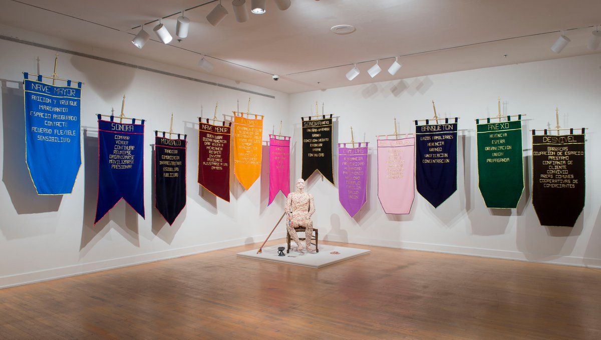 prattexhibits's tweet photo. #TalkingtoAction curated by @bkelleyjr investigates contemporary, community-based social art practices in the US and Latin America, on view now thru Dec 14. Visit: https://t.co/GD0Ihwi4Mb

📸 Alfadir Luna, installation view, 2019 @asuartmuseum Photo by Craig Smith
@CuratorsINTL https://t.co/HLwIGCHUkF