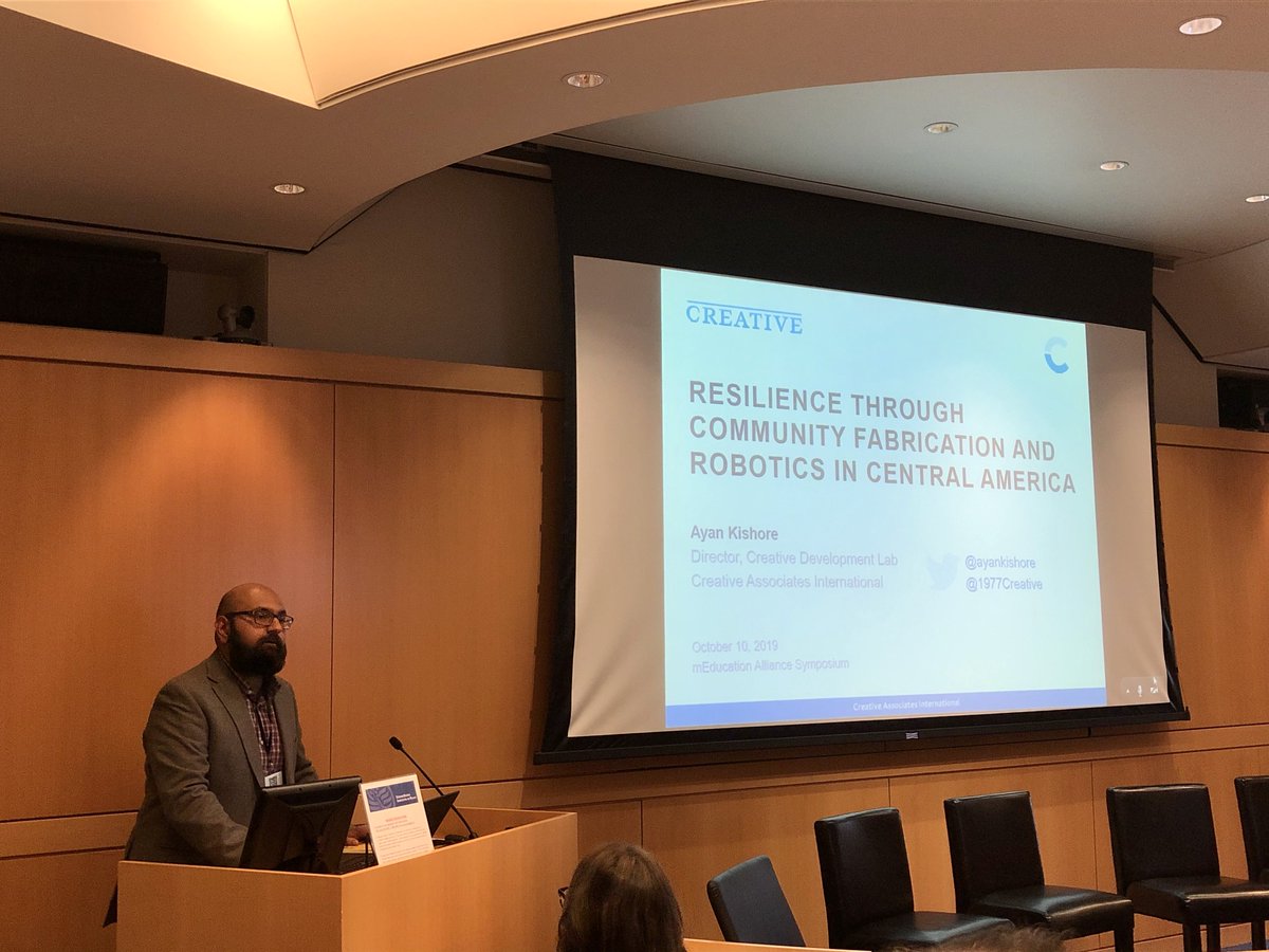 1977Creative's tweet photo. Creative’s @ayankishore presented at #m4ed on the many ways the #CreativeDevLav is supporting our programs in Latin America and the Caribbean, including through @USAIDprevencion Resiliency Labs. Learn more: https://t.co/gm7ZKZGyKy https://t.co/Y0wLXHTRUN